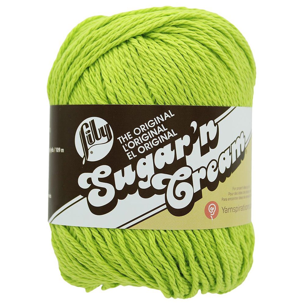 Twine/Thread/Cord, Cotton, Art & School, Spinrite, Sugar'n Cream, 100% Cotton, 4 ply, Yarn, 581216, Hot Green